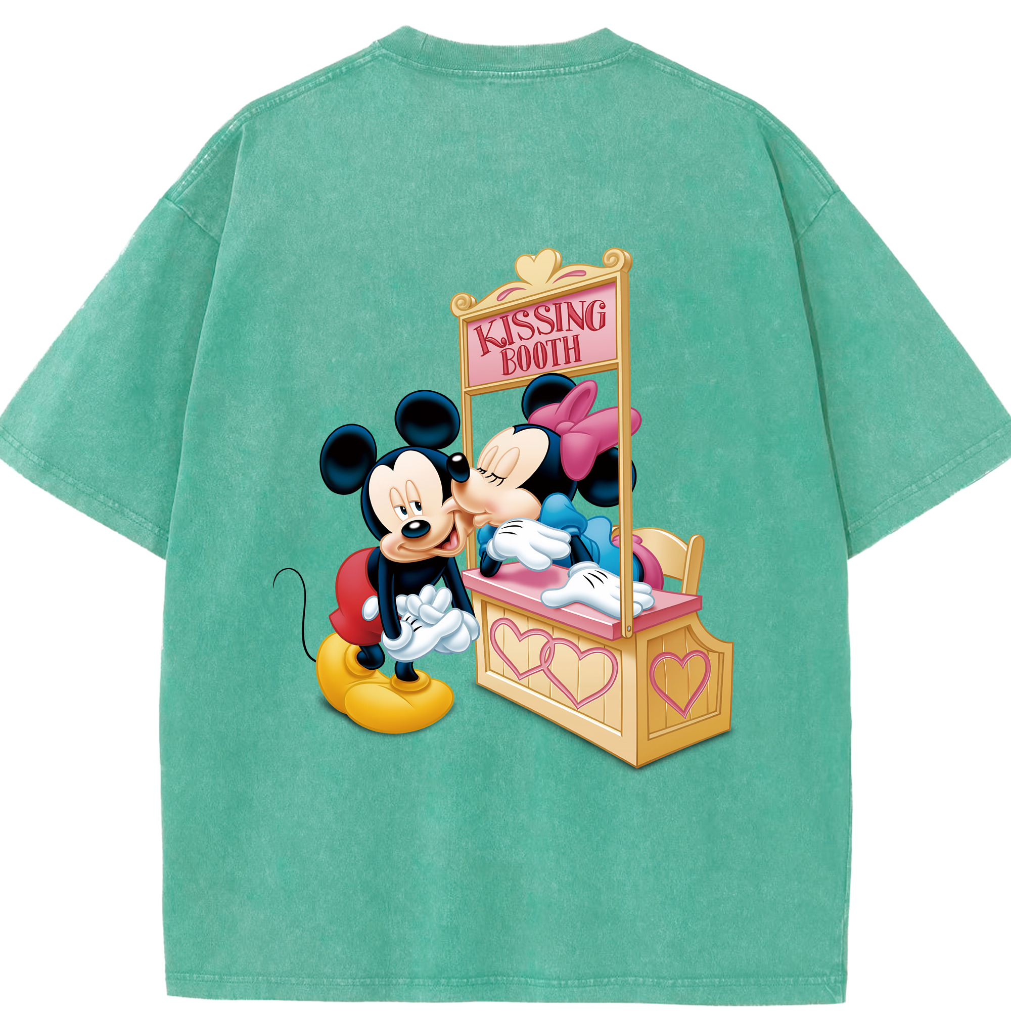 （画像用） ミッキーマウス Mickey Mouse 綿100% ヴィンテージ風 半袖Tシャツ（背面プリント）